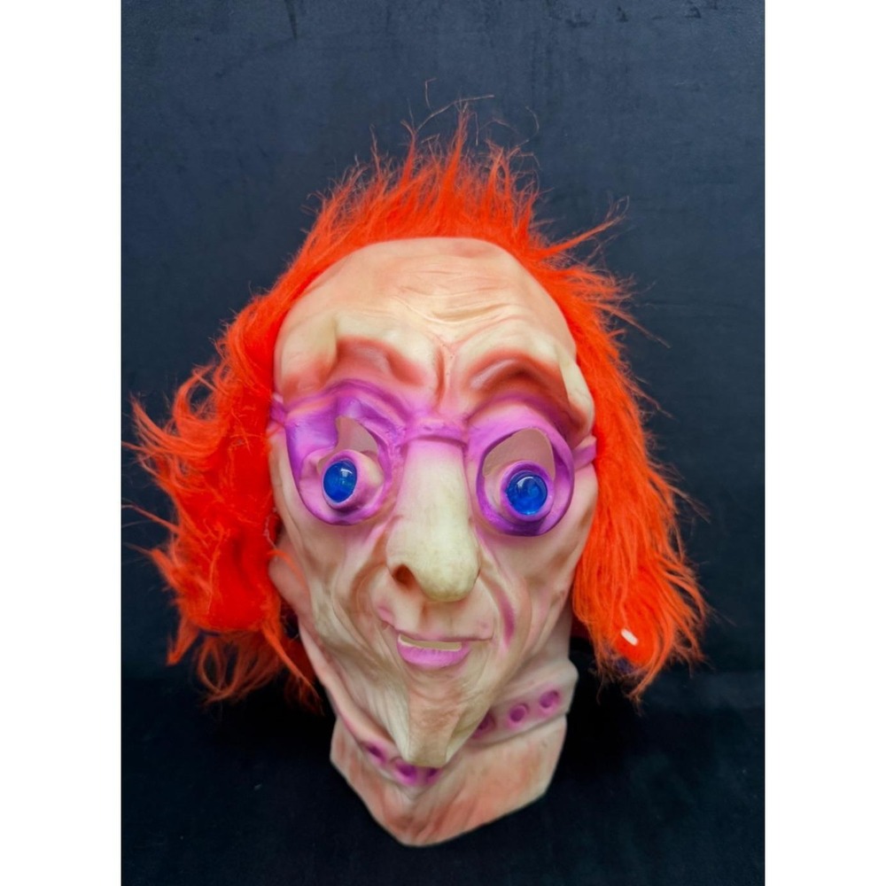Mad Scientist Terrifying Alien Mask Vintage Fun World Halloween Haunted House